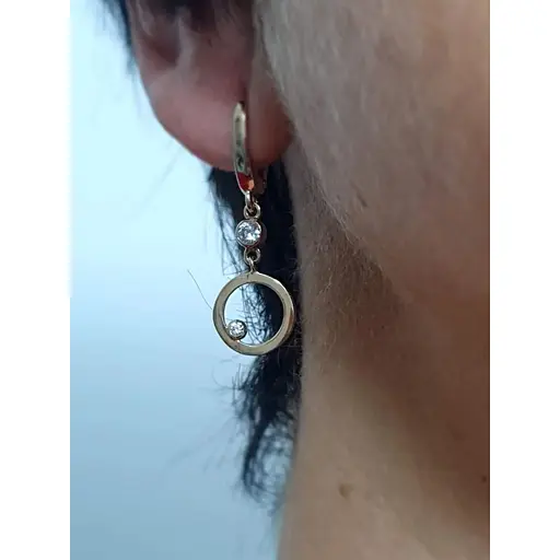 Золоті сережки Імперія золота з фіанітами. СВ983(2)И - фото 2