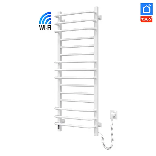 Электрический полотенцесушитель Navin Грандис 480x1200 Sensor с Wi-Fi, правая с таймером, белая 12-112033-4880, Белый, Правое, Электронный - фото 3