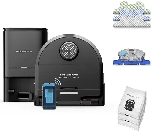 Робот-пылесос Rowenta X-Plorer Serie 240+ AI Animal & Allergy автон. работа до 120 мин черный - фото 3