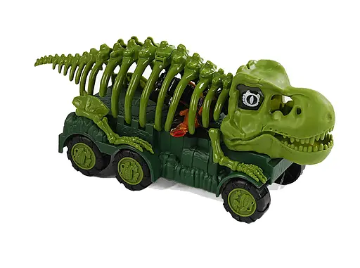 Машинка-динозавр RS 050-3 B, 2 машинки, запускатель, в коробке (6977038360083) Зеленый - фото 2