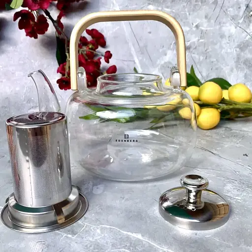 Заварочный чайник Edenberg EB-19051 термостойкий до 500° из жаропрочного стекла 800 мл - фото 3