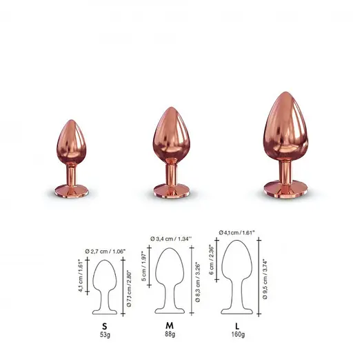 Анальна пробка з кристалом Dorcel 8.3 см (бронзовий) - фото 7