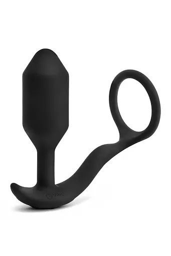 Анальна пробка B-Vibe Snug Tug M 10.7 см (чорний)