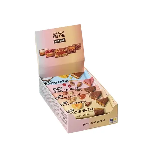 Блок батончиков Spacefood Space Bite Nut Bar MIX, 10*40 грамм - фото 1