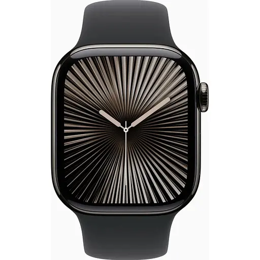 Смарт-годинник Apple Watch Series 10 GPS + Cellular 42mm Slate Titanium Case w. Black Sport Band - M/L (MWXH3) - фото 2