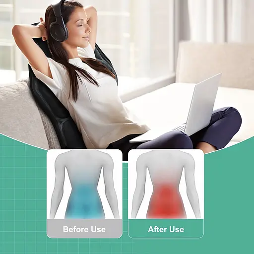 Подогреваемая массажная накидка для сиденья с вибрационным массажем, подогревом и пультом управления 88238 - фото 3