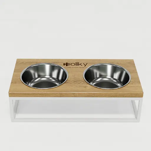 Hollky Base M — миски на підставці для середніх собак та великих котів (2 × 0,95 л) - фото 4