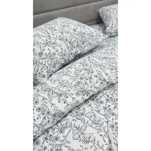 Наволочка Ecotton Зимова колекція Super Soft White/ Black Фланель 50х70 см (25545) - фото 3