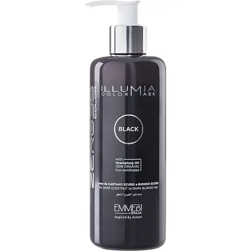 Сяюча тонуюча маска Emmebi Italia Illumia Color Mask Чорна 300 мл (10918)