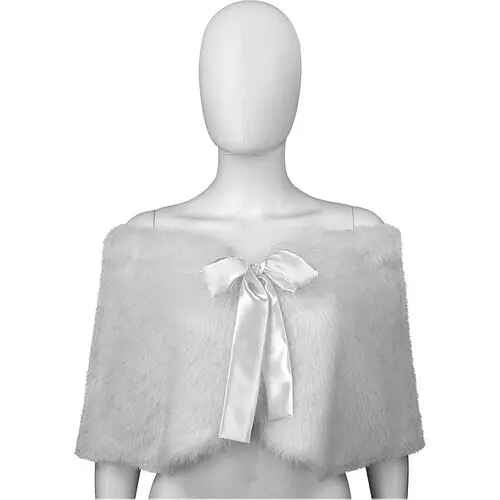 Пелерина мех белая - фото 1