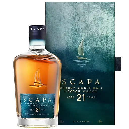 Віскі Scapa Single Malt 21 рік 52.9% 0.7 л