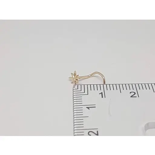 Золота сережка-пірсинг Dear в ніс Dear. 1001 - фото 3