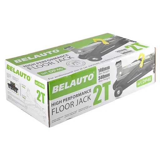 Домкрат гидравлический (подкатный) Belauto DP46, 2 т картонная упаковка (DP46) - фото 2