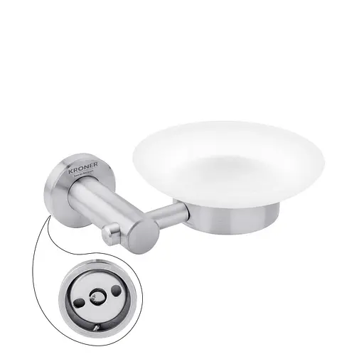 Мыльница Kroner KRP Edelstahl Klassisch - ESG3702 CV025639, Хром матовый - фото 4