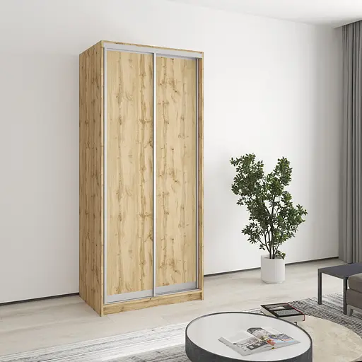 Шафа-купе дводверна MebelStar Стандарт AL 2ДСП 90x60x210 см Дуб тахо (MBS-3449)