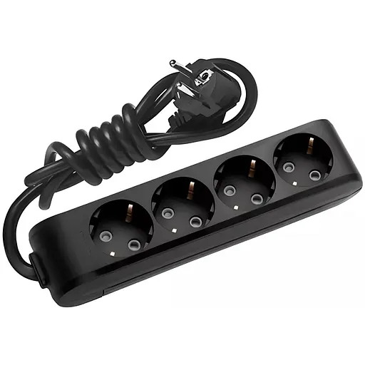 Подовжувач Panasonic X-Tendia Black, 4 розетки, 5 м (WLTB04452BL-UA)