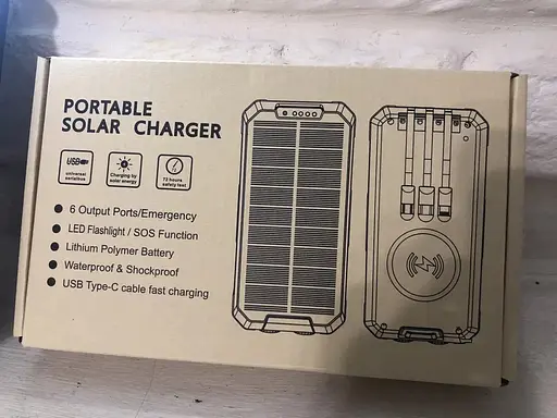 Зовнішній акумулятор на сонячних батареях 30000 mah + 2 ліхтарі - фото 2