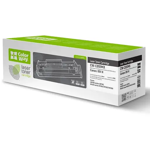 Картридж Canon 051H, Black, LBP162dw, MF264dw/267dw/269dw, 4100 стор, ColorWay (CW-C051MX)