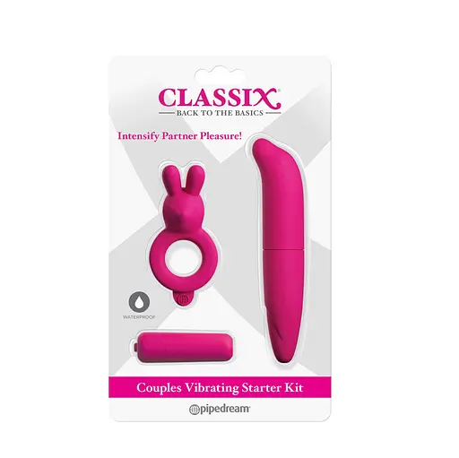 Набор секс-игрушек Pipedream Classix Couples Vibrating Starter Kit 3 шт. розовый - фото 6
