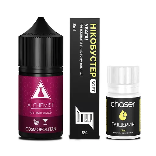 Набор компонентов для самозамеса солевой заправки ALCHEMIST FL 30 мл Cosmopolitan Клюква Холодок, 0-50 мг (18098) - фото 2