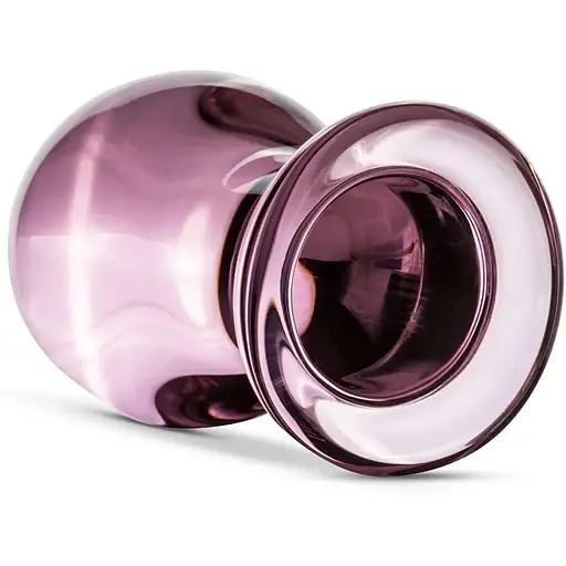 Розовая анальная пробка из стекла Gildo Pink Glass ButtPlug - фото 2