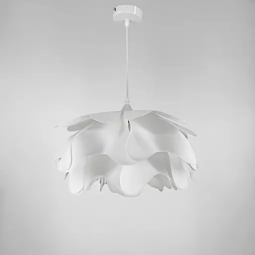 Подвесной светильник в форме белого цветка Ø 40 см Е27 + 3 режима | Line F | Арт. MJ182-450 - фото 6