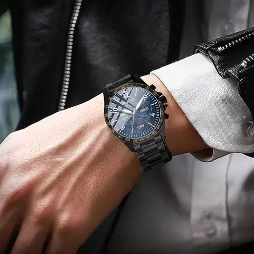 Умные часы Linwear LW09 Metal с измерением кислорода в крови Черный - фото 4