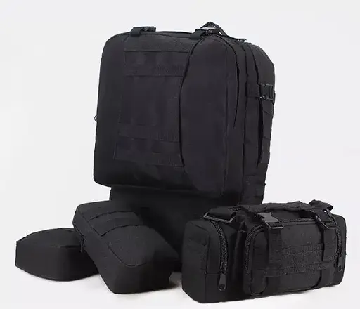 Тактический рюкзак 52л из ткани Oxford Черный - фото 5