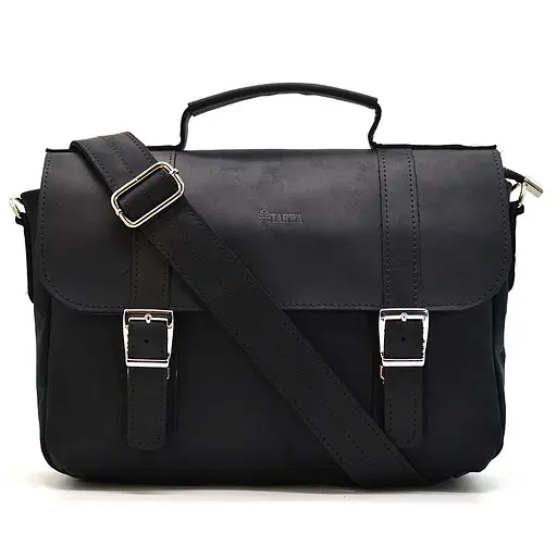 Чоловіча шкіряна сумка TARWA 32х25х7 см sum0025451 - фото 1