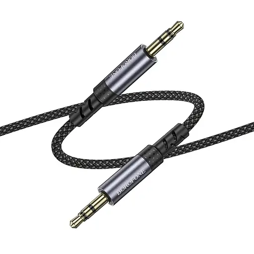 Аудіокабель BOROFONE BL24 Graceful audio cable AUX Metal Grey - фото 4