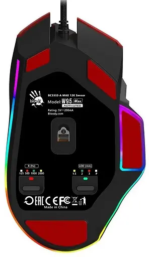 Миша Bloody A4Tech W95 Max USB Sports Red (W95 Max (Sports Red)) - фото 8