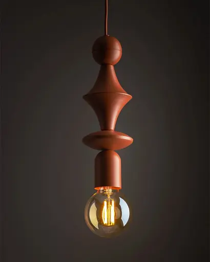 Підвісний світильник, люстра TK Lighting 10869 Tower E27 1x15W IP20 цегляний - фото 2