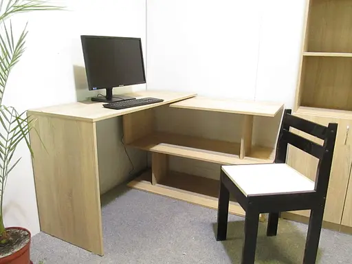 Стіл комп'ютерний поворотний з полицями М-ЗОН Джеко 1200 Антрацит (MZN-031033) - фото 10