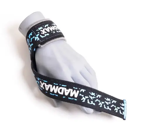 Лямки для тяги MadMax Camo Power Wrist Straps Camo/Light Blue (MFA-275-BLU-U) - фото 3