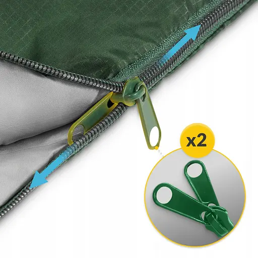 Спальный мешок (спальник) одеяло Mountain Goat Standard 2 в 1 MG0015 8 ...+20°C R Olive/Grey (P-5905973400961) - фото 11