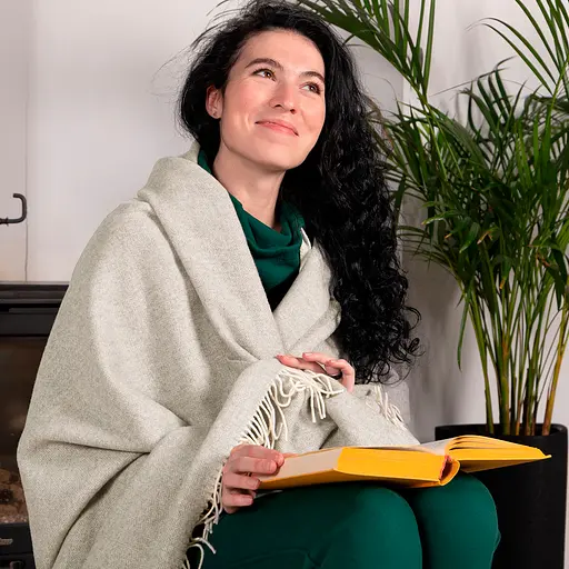 Плед Love You 100% вовна 140х200 см світло-бежевий (6064) - фото 3