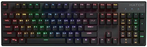 Клавиатура Hator Icefall Mecha Rainbow (HTK104UA) RGB-подсветка черная - фото 1