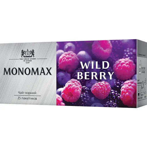 Чай черный Monomax Wild Berry цейлонский 37.5 г (25 шт. x 1.5 г) - фото 2