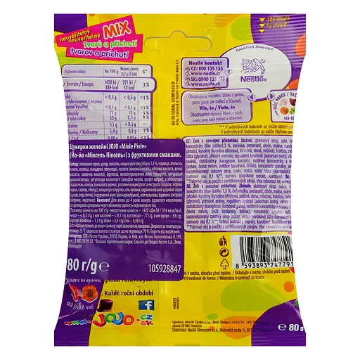 Цукерки желейні JOJO Mixle Pixle з фруктовими смаками 80 г - фото 2