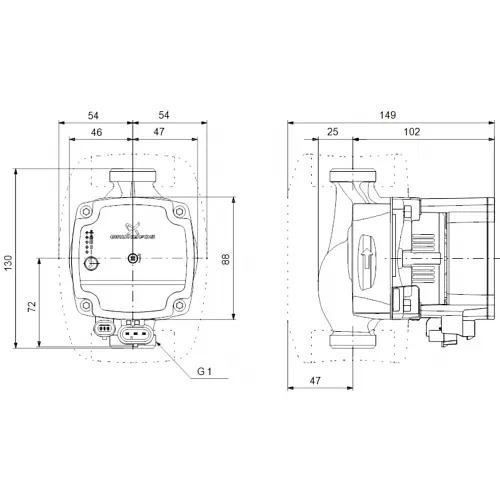 Циркуляційний насос Grundfos Alpha1 L 15-40 130 (99160550) - фото 4