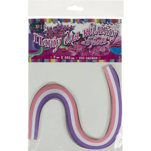 Набор для квиллинга №12 "Сирень" 100шт/5мм/420мм УП-63 Рюкзачок (4820176891518) - фото 2
