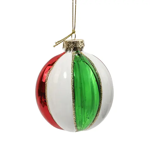 Елочное украшение "Шар" красно-зеленый, Ø8 см, YQ1407918