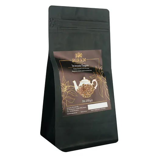Чай зеленый Bisan Зеленый порох 250 г - фото 3