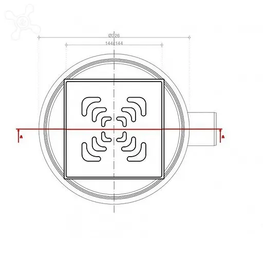Трап для душу Pestan Confluo Square-1 боковий 15x15 см 30412 - фото 7