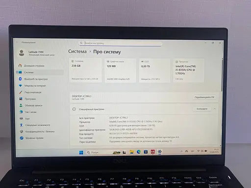 Ноутбук Dell Latitude 7390 13.3" (i5-8350U / 8GB / SSD 256GB / 1920x1080 IPS Сенсорний) LTE #6 Refurbished - фото 11