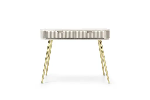 Стіл туалетний Perfect Home Зова / Zova з 2 шухлядами та золотими ніжками T103 Кашемір (PFH-091301)