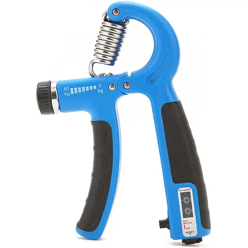 Еспандер кістьовий Cornix 5-60 кг з регульованим навантаженням та лічильником XR-0263 Blue/Black - фото 1