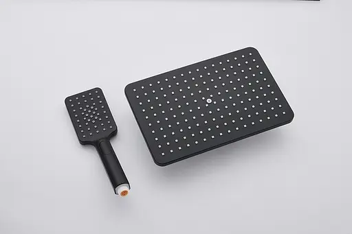 Душова система зовнішнього монтажу з термостатом Nett STB-32, Чорний - фото 7