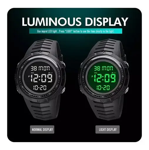 Чоловічий спортивний годинник Skmei 1632 Чорний - фото 8