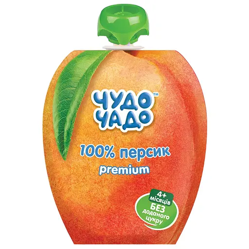 Упаковка пюре Чудо-чадо Персик без сахара пауч 1.44 кг (90 г х 16 шт.) - фото 2